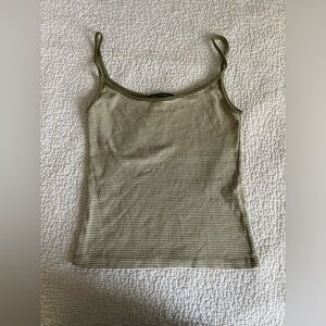 Brandy Melville Green Strip Tank Top